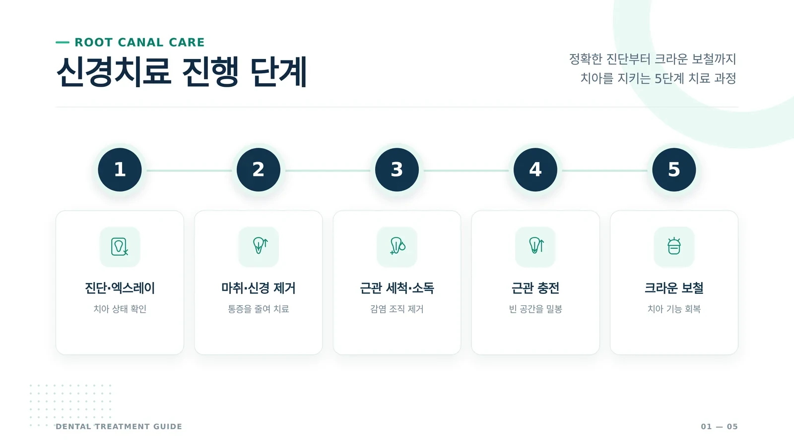 신경치료 안하면 상담과 진료 과정